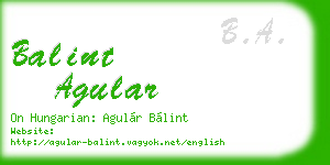balint agular business card